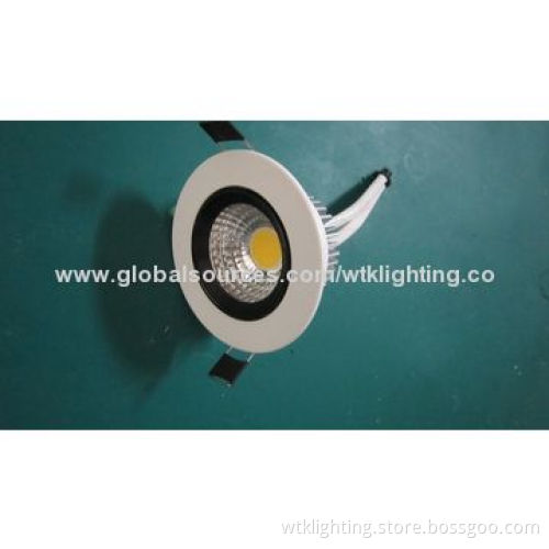 LED 3W COB Downlight, Non-dimmable or Dimmable, 110lm/W Luminous Efficacy with CE Mark